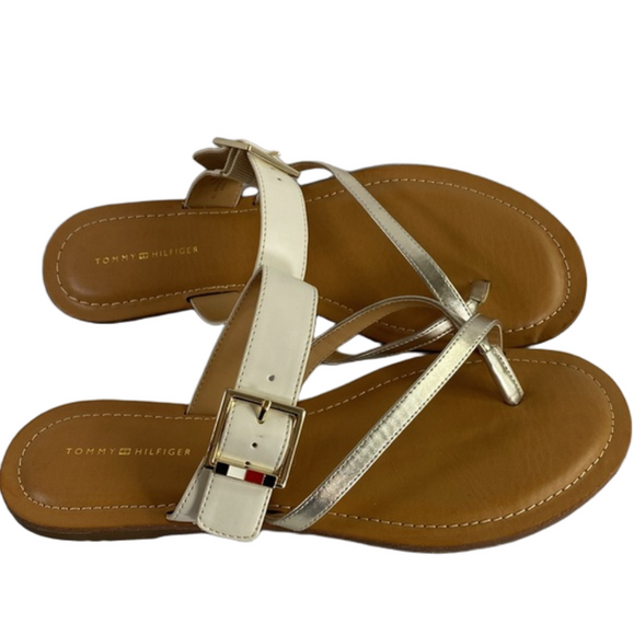 Tommy Hilfiger Shoes - Tommy Hilfiger Twlahyla Off White and Silver Slide Sandal Size 10M NWOT SKU0780